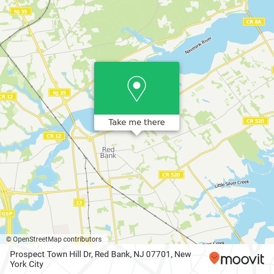 Mapa de Prospect Town Hill Dr, Red Bank, NJ 07701