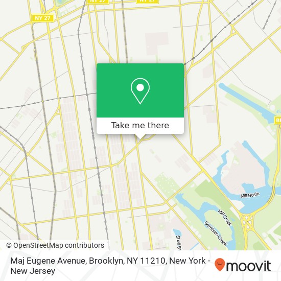 Mapa de Maj Eugene Avenue, Brooklyn, NY 11210