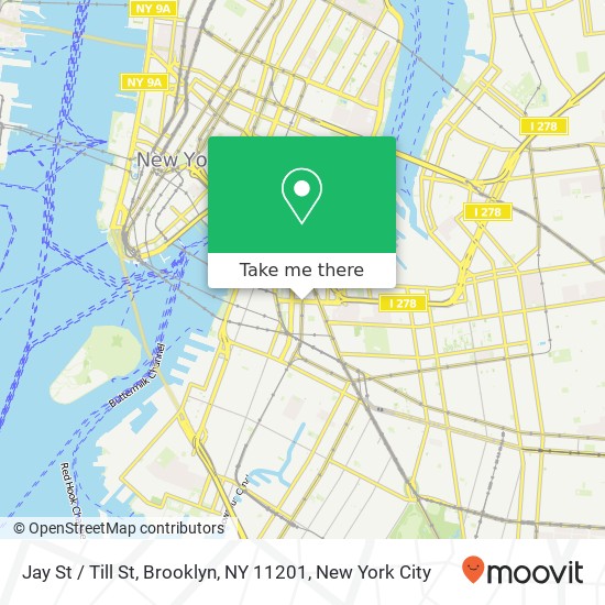 Mapa de Jay St / Till St, Brooklyn, NY 11201