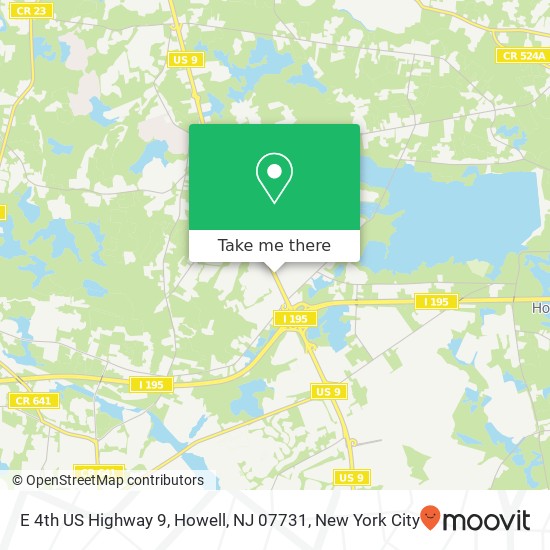 E 4th US Highway 9, Howell, NJ 07731 map