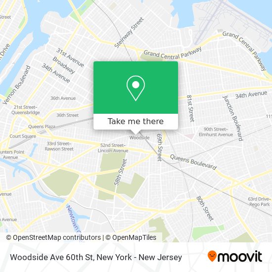 Mapa de Woodside Ave 60th St