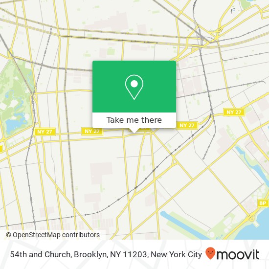 54th and Church, Brooklyn, NY 11203 map