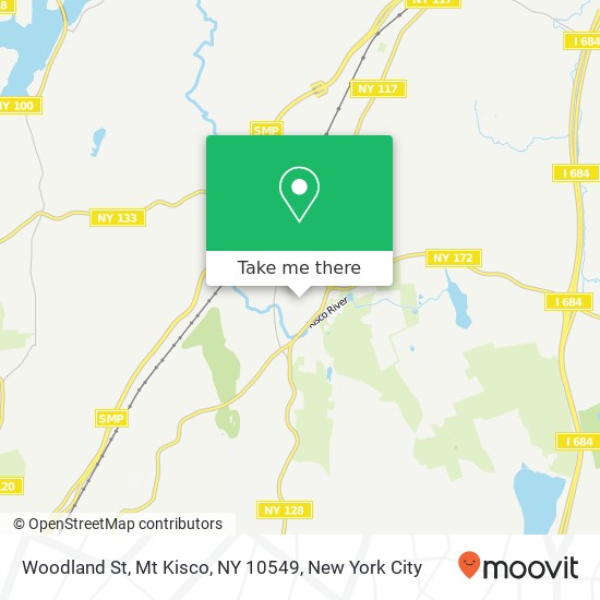 Mapa de Woodland St, Mt Kisco, NY 10549