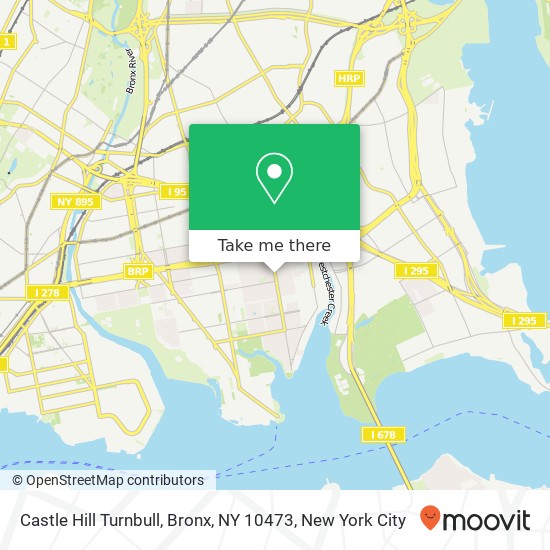 Mapa de Castle Hill Turnbull, Bronx, NY 10473