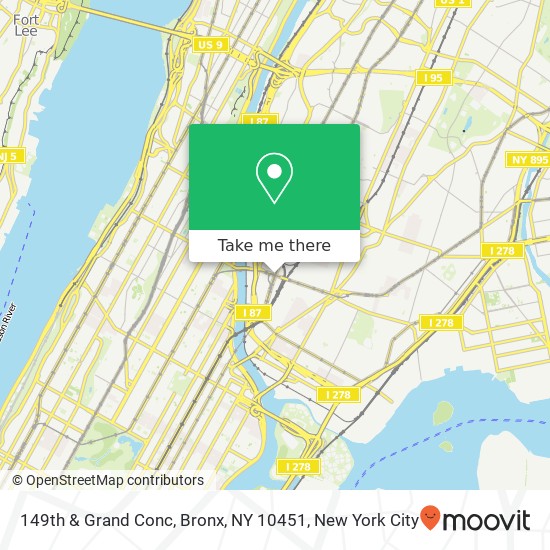 Mapa de 149th & Grand Conc, Bronx, NY 10451