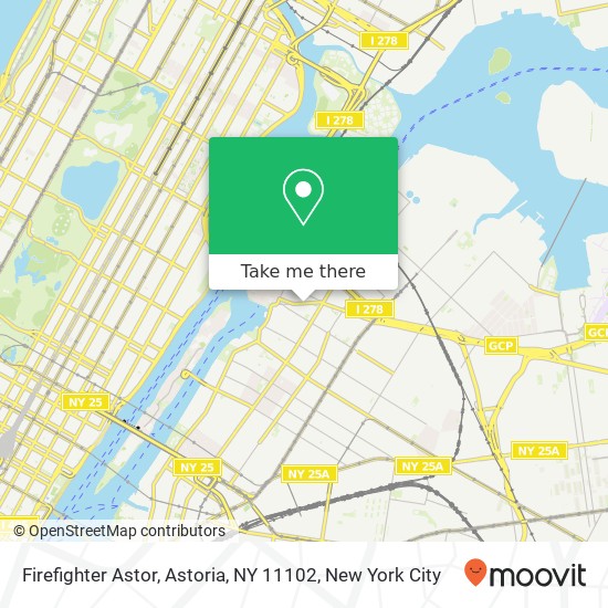 Mapa de Firefighter Astor, Astoria, NY 11102