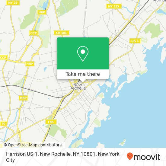 Mapa de Harrison US-1, New Rochelle, NY 10801