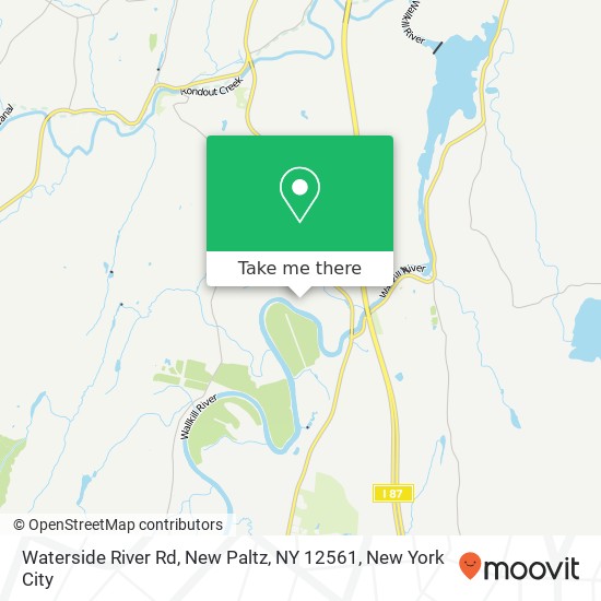 Mapa de Waterside River Rd, New Paltz, NY 12561