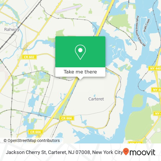 Mapa de Jackson Cherry St, Carteret, NJ 07008