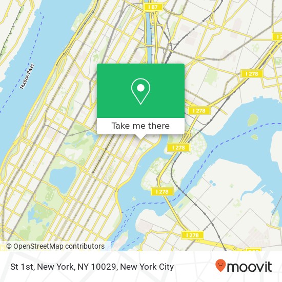 St 1st, New York, NY 10029 map