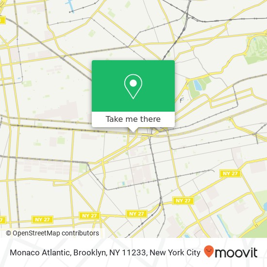 Mapa de Monaco Atlantic, Brooklyn, NY 11233