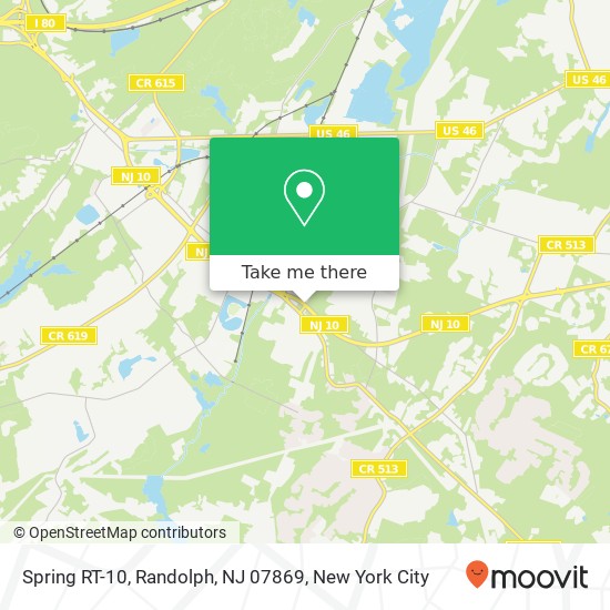 Mapa de Spring RT-10, Randolph, NJ 07869