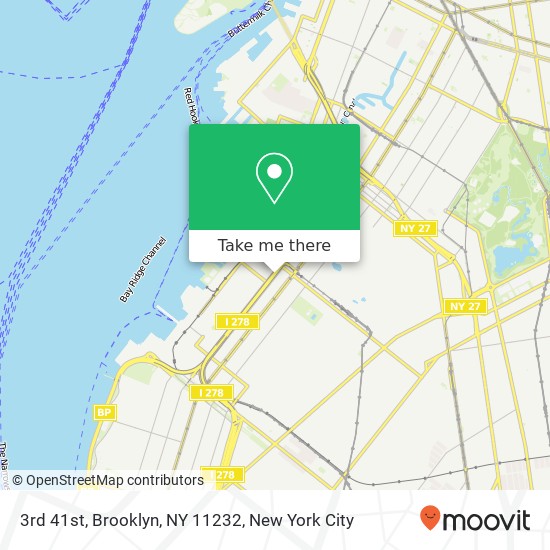 Mapa de 3rd 41st, Brooklyn, NY 11232