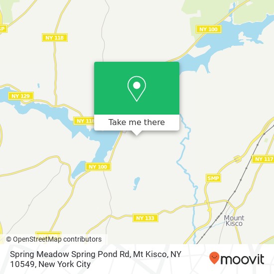 Mapa de Spring Meadow Spring Pond Rd, Mt Kisco, NY 10549