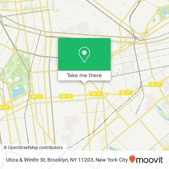 Mapa de Utica & Winthr St, Brooklyn, NY 11203