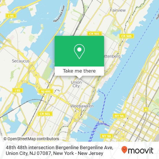 48th 48th intersection Bergenline Bergenline Ave, Union City, NJ 07087 map