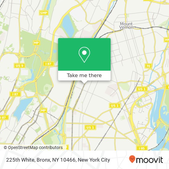 Mapa de 225th White, Bronx, NY 10466