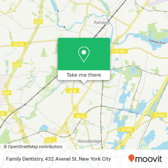 Mapa de Family Dentistry, 432 Avenel St
