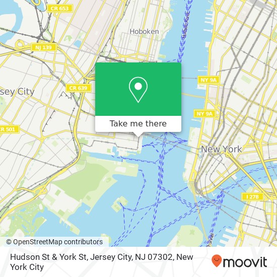 Hudson St & York St, Jersey City, NJ 07302 map