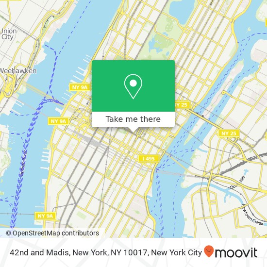 42nd and Madis, New York, NY 10017 map