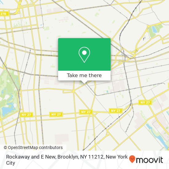 Mapa de Rockaway and E New, Brooklyn, NY 11212