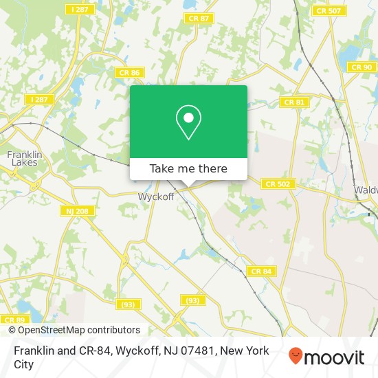 Mapa de Franklin and CR-84, Wyckoff, NJ 07481