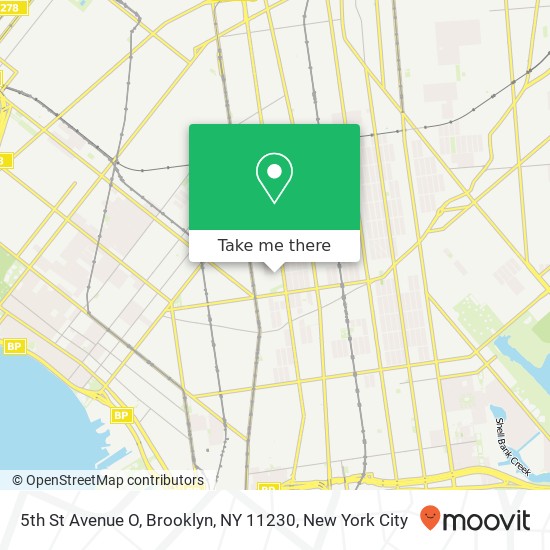 Mapa de 5th St Avenue O, Brooklyn, NY 11230