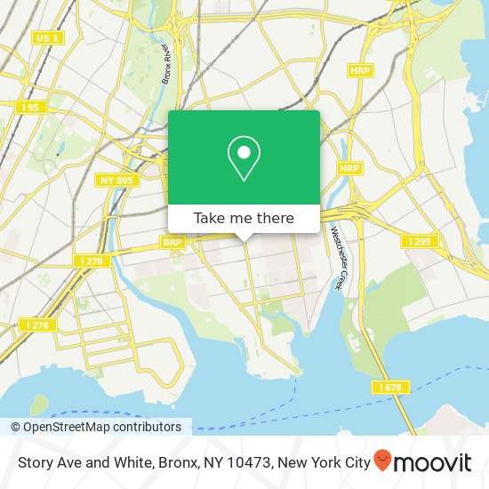Mapa de Story Ave and White, Bronx, NY 10473