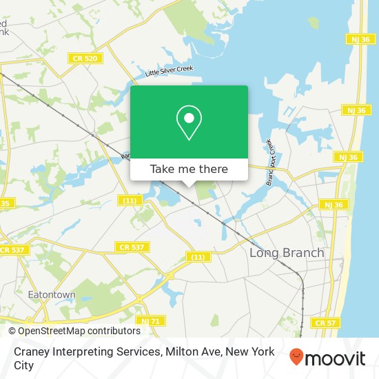 Craney Interpreting Services, Milton Ave map