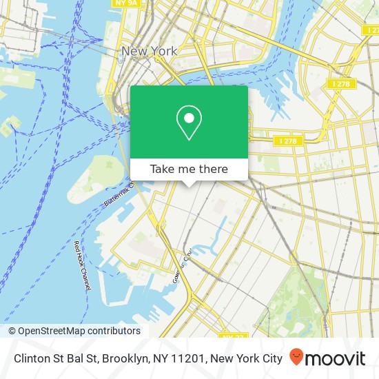 Mapa de Clinton St Bal St, Brooklyn, NY 11201