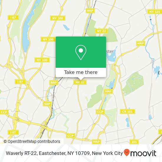 Mapa de Waverly RT-22, Eastchester, NY 10709