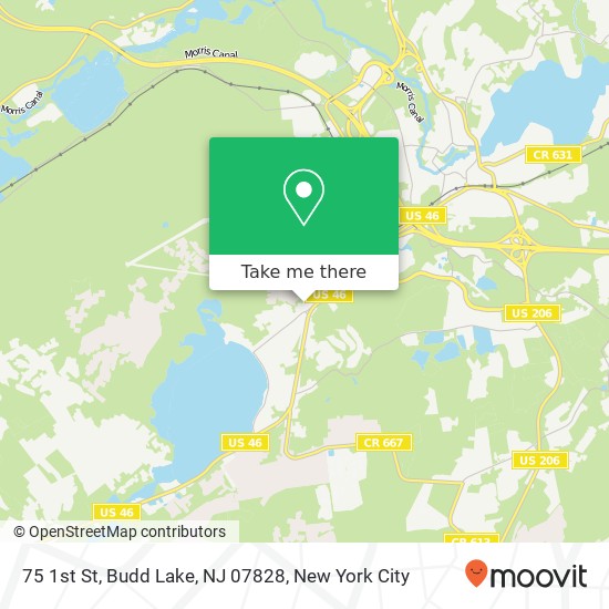 Mapa de 75 1st St, Budd Lake, NJ 07828