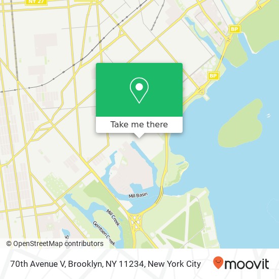 Mapa de 70th Avenue V, Brooklyn, NY 11234