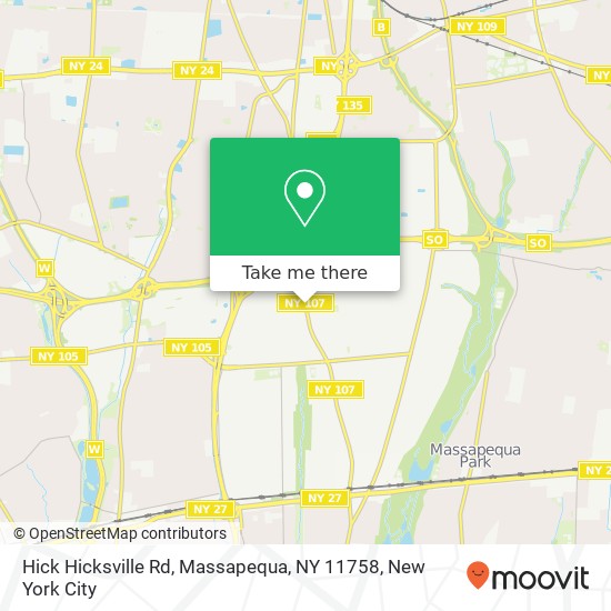 Hick Hicksville Rd, Massapequa, NY 11758 map