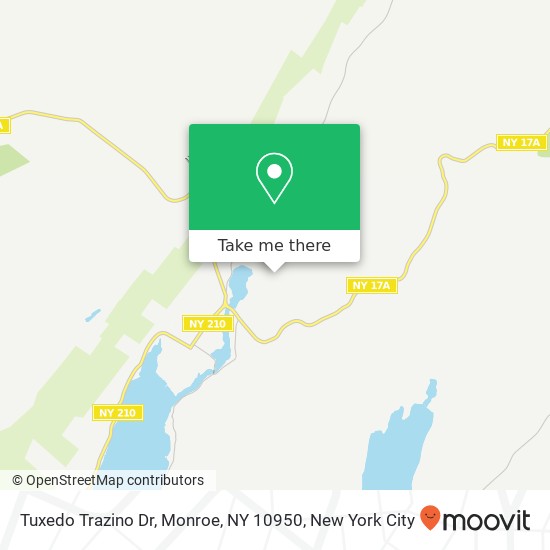 Mapa de Tuxedo Trazino Dr, Monroe, NY 10950