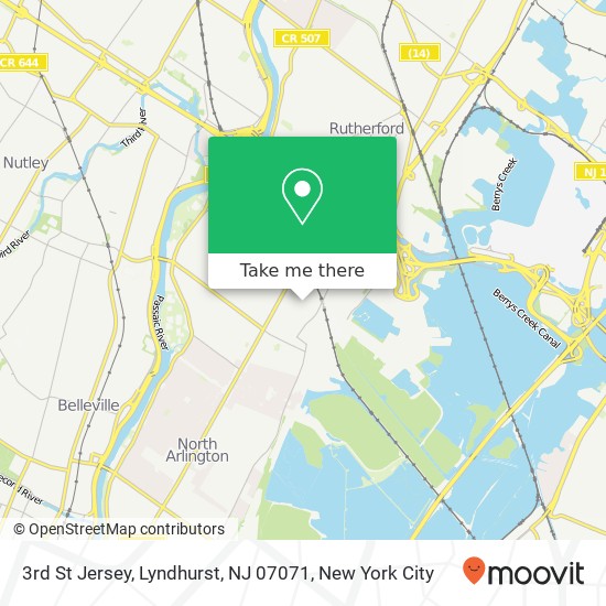 3rd St Jersey, Lyndhurst, NJ 07071 map