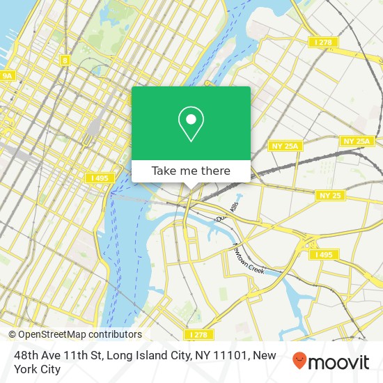 Mapa de 48th Ave 11th St, Long Island City, NY 11101