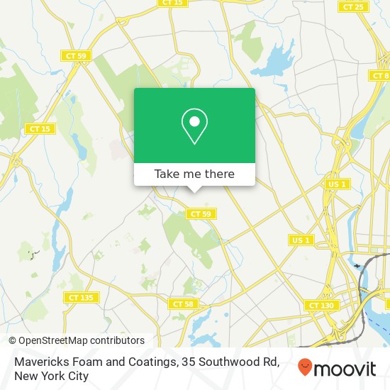 Mavericks Foam and Coatings, 35 Southwood Rd map