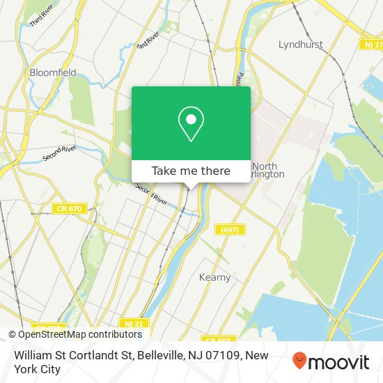 William St Cortlandt St, Belleville, NJ 07109 map