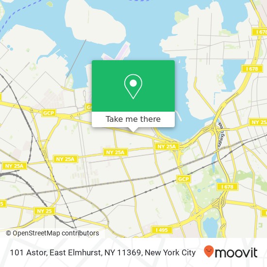 Mapa de 101 Astor, East Elmhurst, NY 11369
