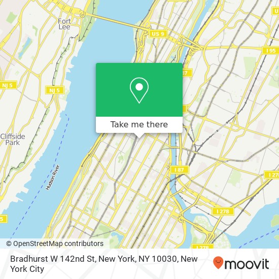 Mapa de Bradhurst W 142nd St, New York, NY 10030