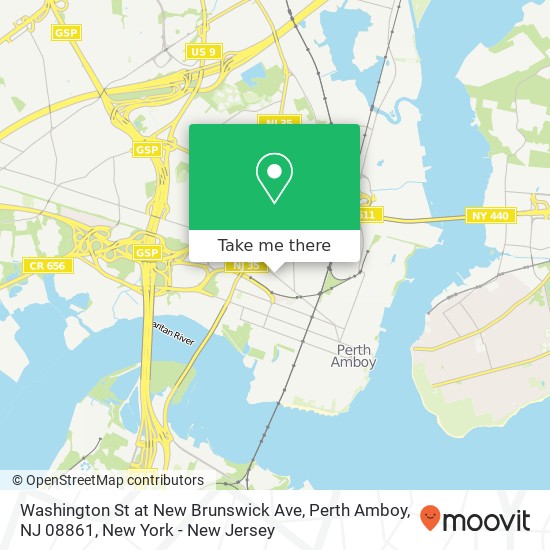 Mapa de Washington St at New Brunswick Ave, Perth Amboy, NJ 08861