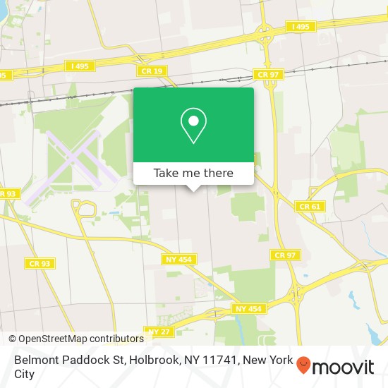 Mapa de Belmont Paddock St, Holbrook, NY 11741