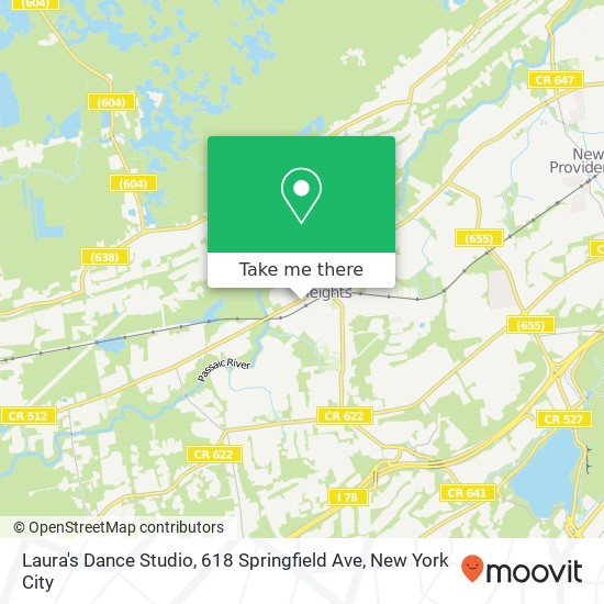 Mapa de Laura's Dance Studio, 618 Springfield Ave