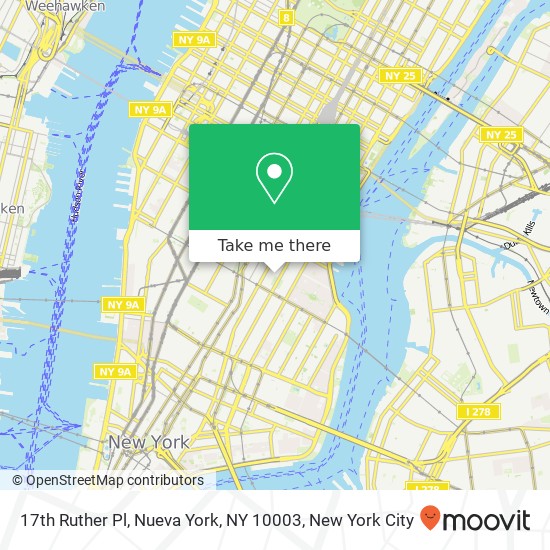 17th Ruther Pl, Nueva York, NY 10003 map