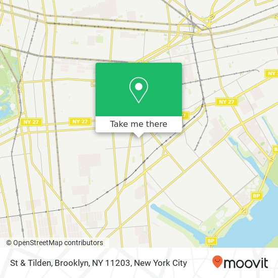 Mapa de St & Tilden, Brooklyn, NY 11203