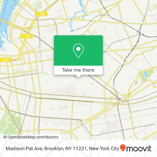 Madison Pat Ave, Brooklyn, NY 11221 map