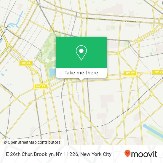 Mapa de E 26th Chur, Brooklyn, NY 11226