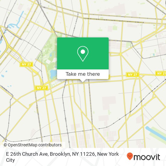 E 26th Church Ave, Brooklyn, NY 11226 map