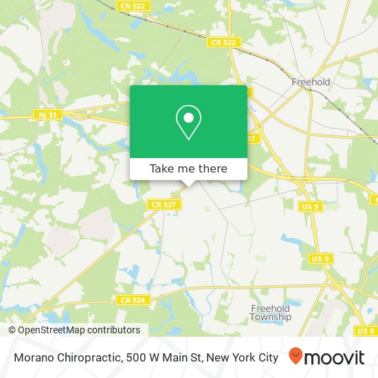 Mapa de Morano Chiropractic, 500 W Main St